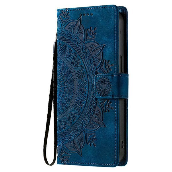 Til Samsung Galaxy A26 tegnebogscover Cover Shell Mandala Blomstermønster Blue
