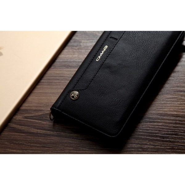 CMAI2 Litchi Wallet Case til iPhone 7/8/SE (2020) Black