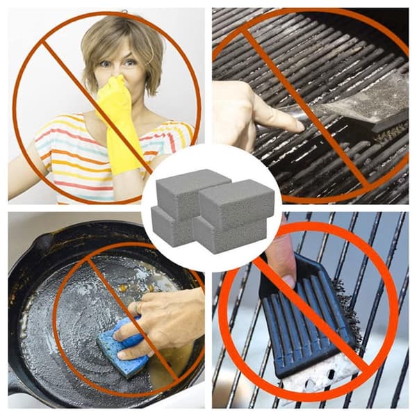 Grillskurestein BBQ Murstein Rengjøringsblokk Pimpstein Grey
