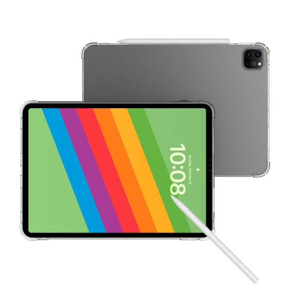 Til iPad Pro 11 (2024) Tablet Etui Fire Drop Beskyttelse TPU Bagside Cover Transparent