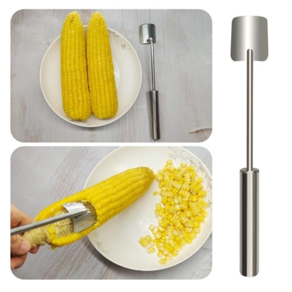 Corn Cob Husker Manuel Corn Stripper Skovl Corn Cob Skræller Silver