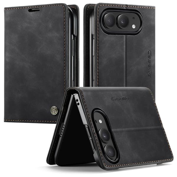 CASEME Telefonlommebokdeksel til iPhone Duo Black
