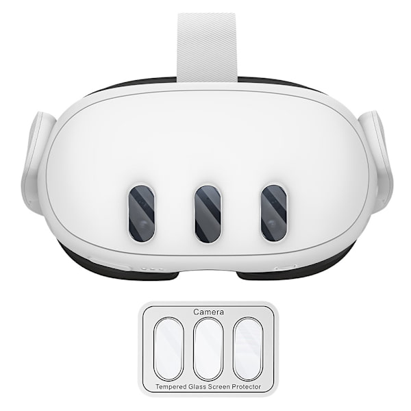 Oculus Meta Quest 3 VR WOLMTT Linsebeskytter herdet glassfilm Transparent