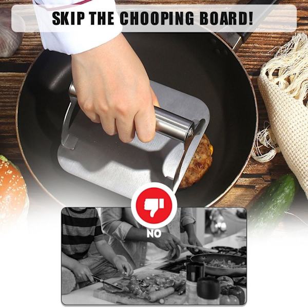 Smashburger Hamburgerpresse Smaskejern Rustfrit stål Silver