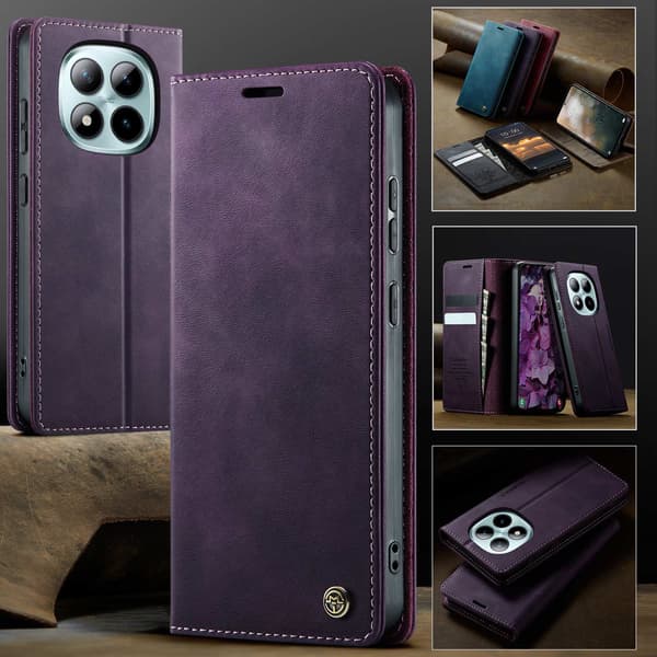 CASEME Retro Lompakkokotelo Xiaomi Poco M8 Pro 5G / Xiaomi Redmi Note 15 Pro+ 5G Purple