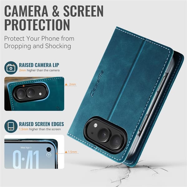 CASEME Telefonlommebokdeksel til iPhone Duo Blue