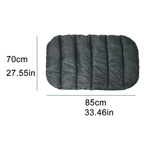 Vattentät Sovmatta för hundar med förvaringsväska 80x70cm Svart