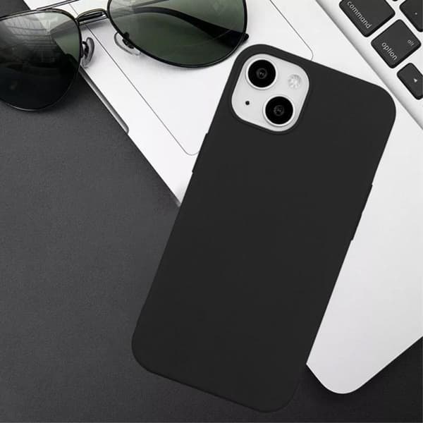 Til iPhone 15 Slim Fit Cover TPU - deksel Myk - Svart Black