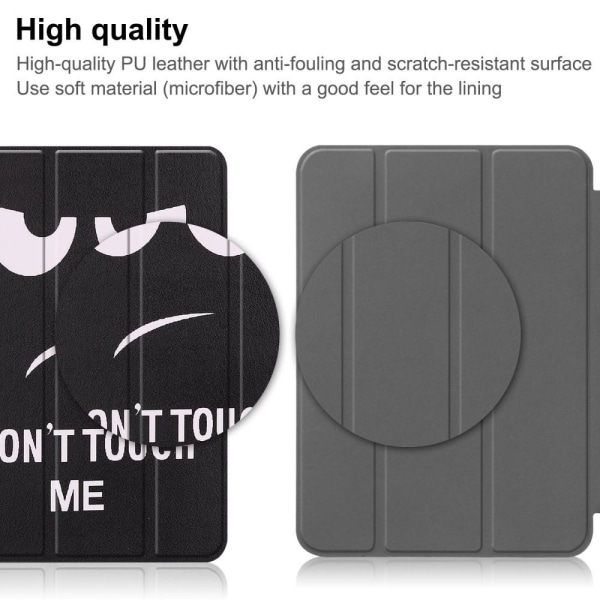 Apple iPad 10.9 2022 Slim fit tri-fold fodral - Don't Touch multifärg