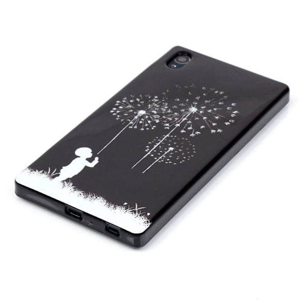 Sony Xperia Z5 TPU Skal Little Boy and Dandelions Black