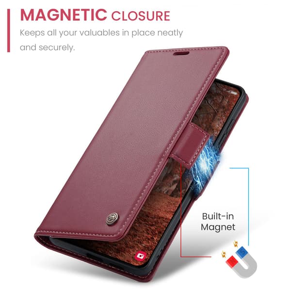 Till Samsung Galaxy A57 5G CASEME telefonfodral Röd
