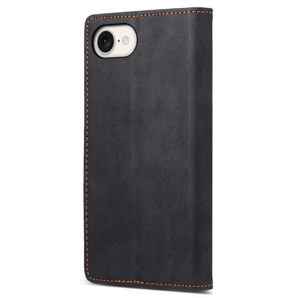 Til iPhone 17e / 16e cover magnetisk lukning fliptelefoncover - Sort Black