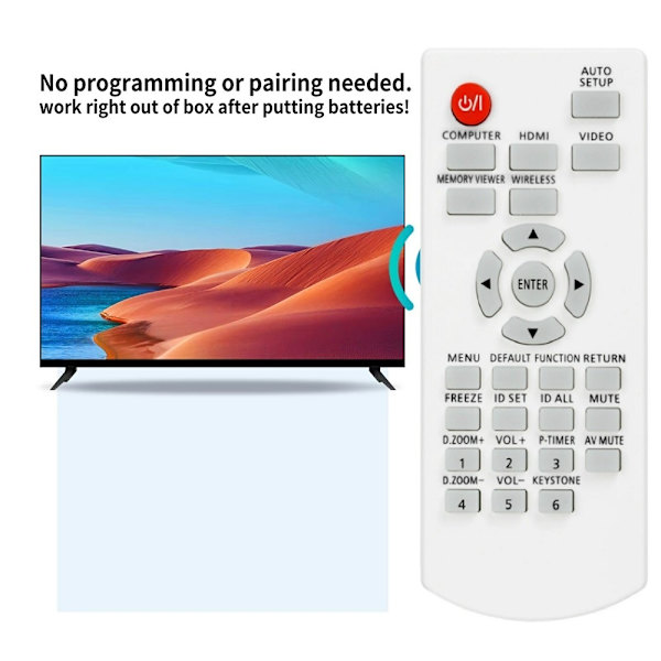 Fjernkontroll Erstatning N2QAYA000142 for Panasonic-projektor White