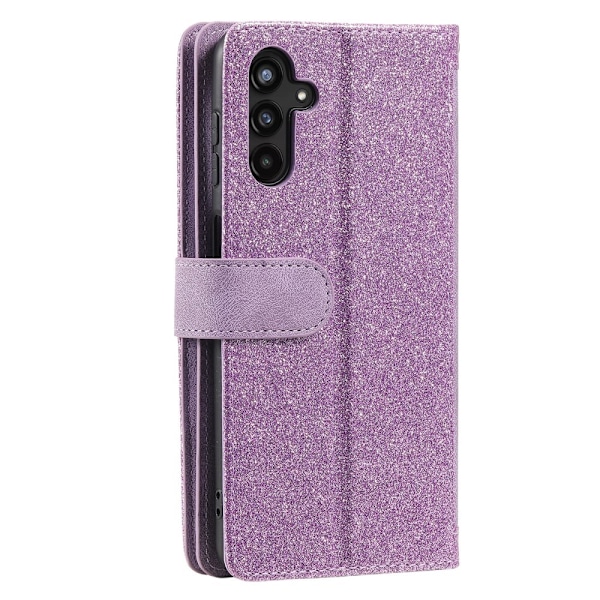 For Samsung Galaxy A16 5G / A16 4G Case Zipper Pocket PU Leather Phone Cover with 9 Card Slots Purple