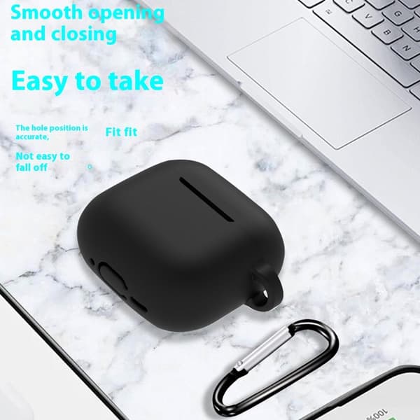 For AirPods 4 6 i 1 tilbehør Veske Stroppholder Ørekroker Halsstropp Nøkkelring - Hvit White