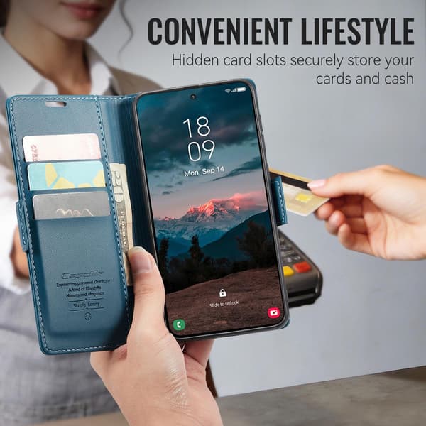 CASEME Til Xiaomi 17T Lommebokdeksel Blue