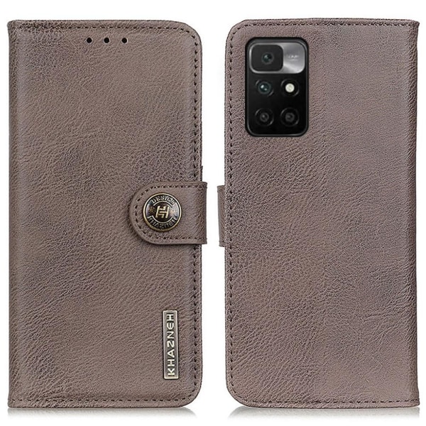 KHAZNEH Wallet Stand Case for Xiaomi Redmi 10 - Grey Grey