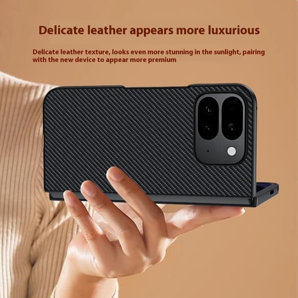 Telefoncover til Google Pixel 10 Pro Fold med kulfibertekstur Black