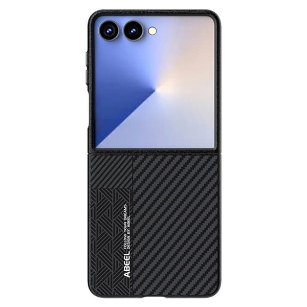 ABEEL Til Samsung Galaxy Z Flip7 5G Cover PC + Aluminiumlegering + PU-Læder Transparent