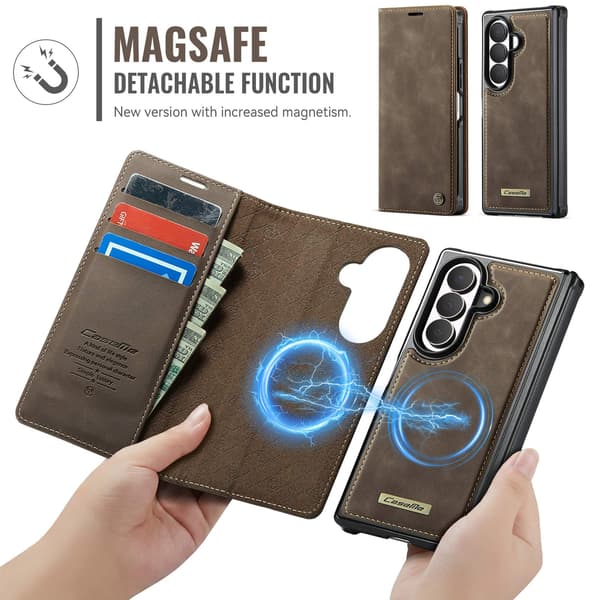 CASEME Telefonfodral med stöd för Samsung Galaxy Z Fold8 Ultra Brun