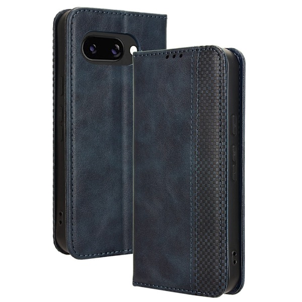 Til Google Pixel 9A Stand Phone Case Fuld Protection Pung Cover Blue
