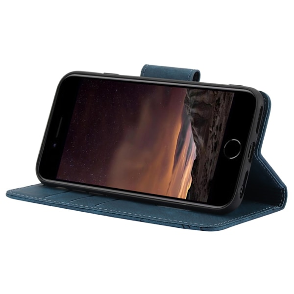 Til iPhone 17e / 16e Etui Sommerfugl Blomst Ridsefast Telefoncover Blue