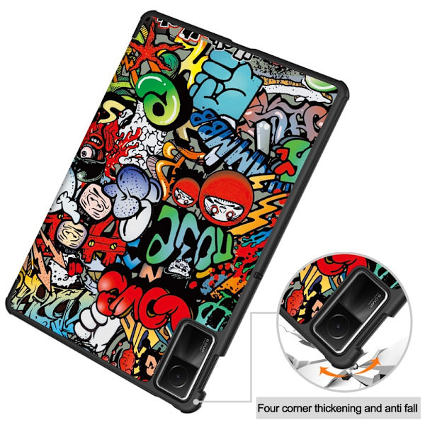 Xiaomi Redmi Pad SE Stand Slim Fit Peite Sleep/Wake - Graffiti Multicolor