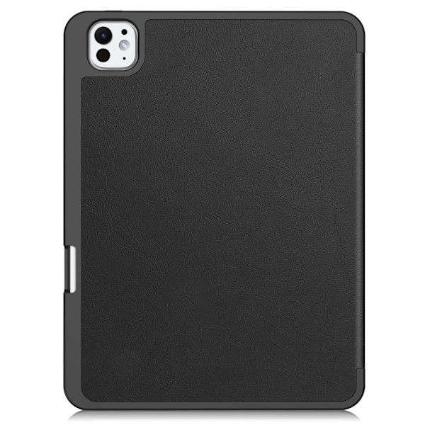 Til iPad Pro 11 (2024) Etui Tre-fold Stativ Tablet Cover med Pen Holder - Sort Black