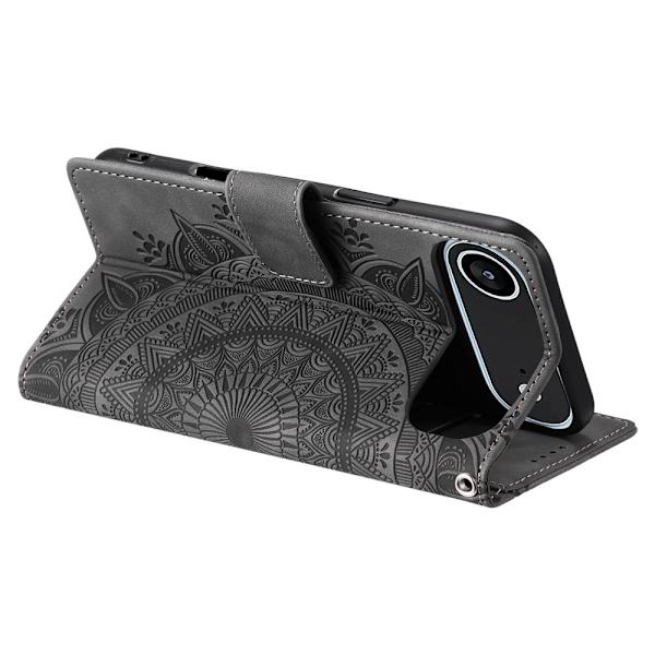 Til iPhone Air Stand Cover Totem Tegnebogsetui Grey