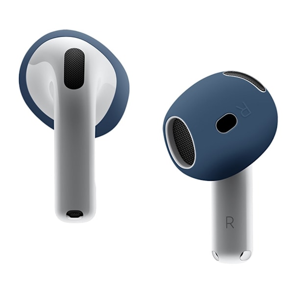 For AirPods 4 ørepropper Sklisikkert silikonetui Ørepropper Ørepropper - Mørkeblå Blue