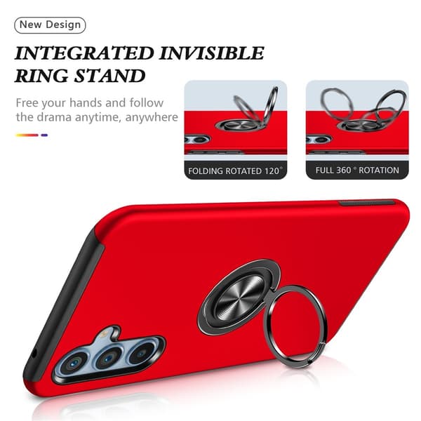 Mobildeksel med Ringholder for Samsung Galaxy A37 5G Red