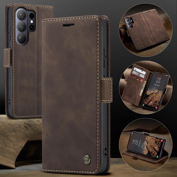 CASEME Plånboksfodral Samsung Galaxy S26 Ultra - Coffee Mörkbrun
