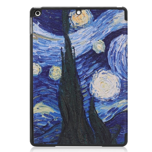 Apple iPad 10.2 2021/2020/2019 Kuvio PU-kolminkertainen teline -tablettikotelo - abstrakti Multicolor