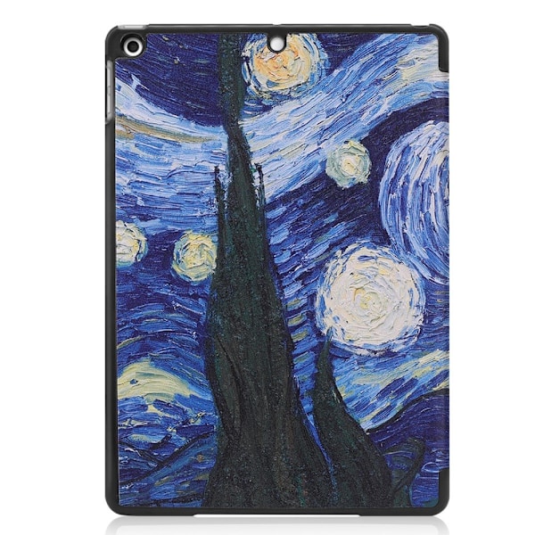 Apple iPad 10.2 2021/2020/2019 Slim fit tri-fold fodral - Abstract multifärg
