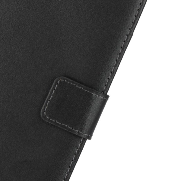 Split læder tegnebogstativ til mobiltelefon taske til Xiaomi Mi Black