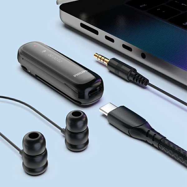 PHILIPS Översättning Översättare 64GB digital röstinspelare HD brusreducering Vit