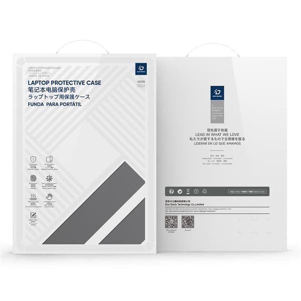 DUX DUCIS Etui til MacBook Air 13 tommer (2025) / (2024) / (2022) Ridsefast TPU+PC-skal - Sort Black
