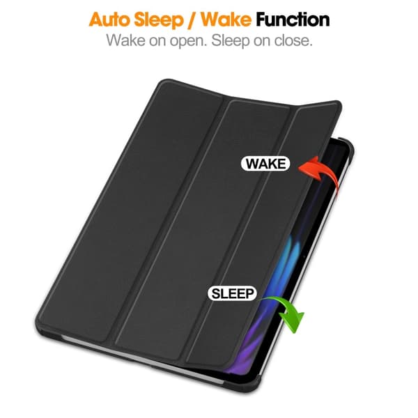 Slank Passform Dekselveske For Xiaomi Pad 7 Auto Vekking / Hvile - Svart Black