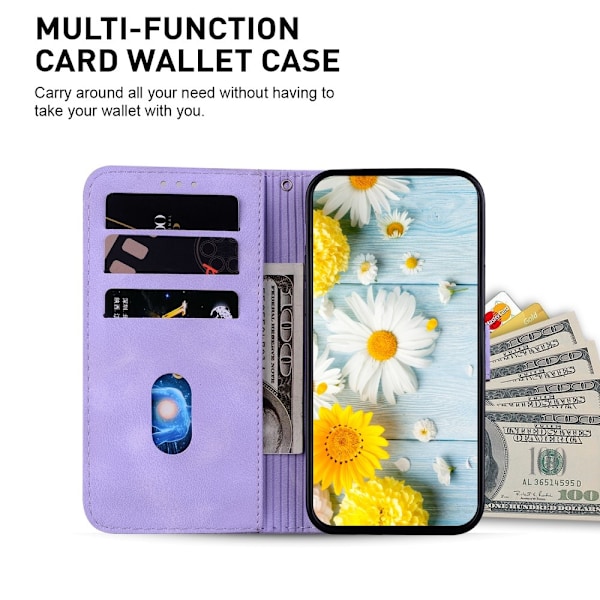 Til Xiaomi Redmi 14C 4G Cover Lily Flower Imprint Telefoncover med Støtte Purple