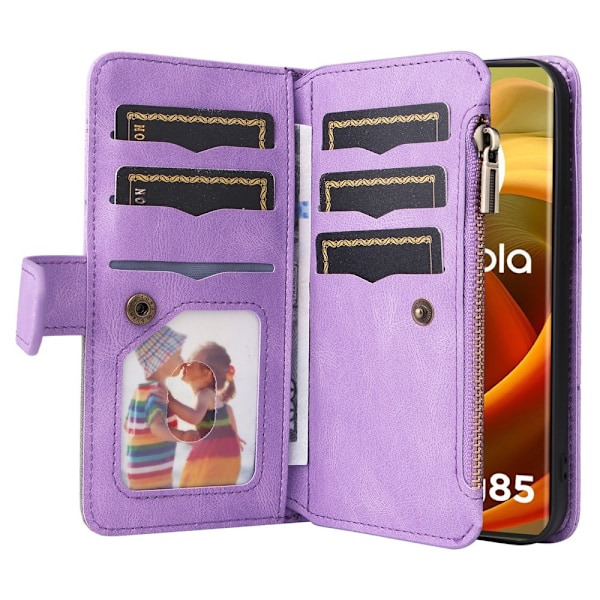 KT Multifunktion Series-5 Til Motorola Moto G85 Telefontaske Purple