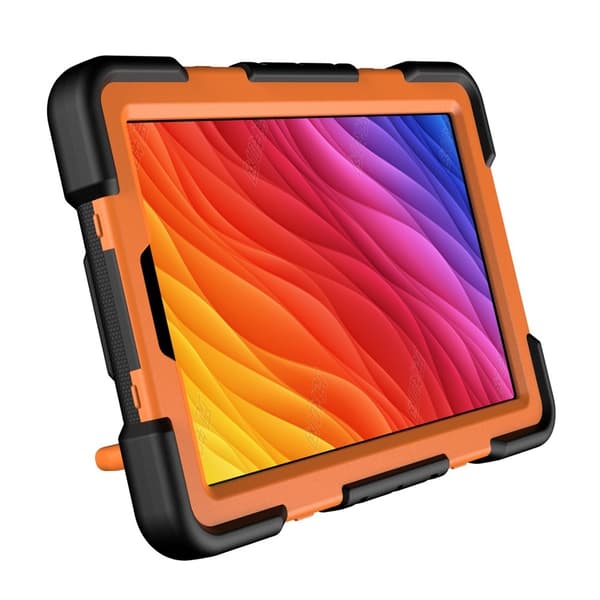 Till Samsung Galaxy Tab A11 Heavy Duty Armor skal Black + Orange multifärg