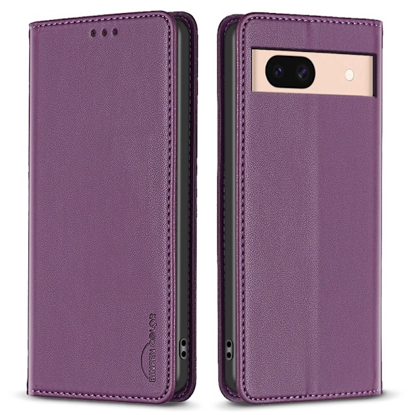 BINFEN COLOR For Google Pixel 8a Etui i PU-lær Dark purple