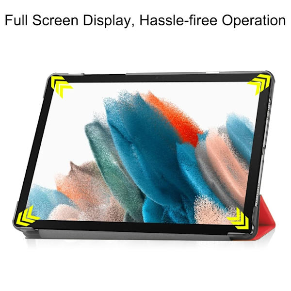 Tri-fold Stativveske for Samsung Galaxy Tab A9 8,7\" Red