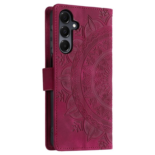 Til Samsung Galaxy A26 tegnebogscover Cover Shell Mandala Blomstermønster Red