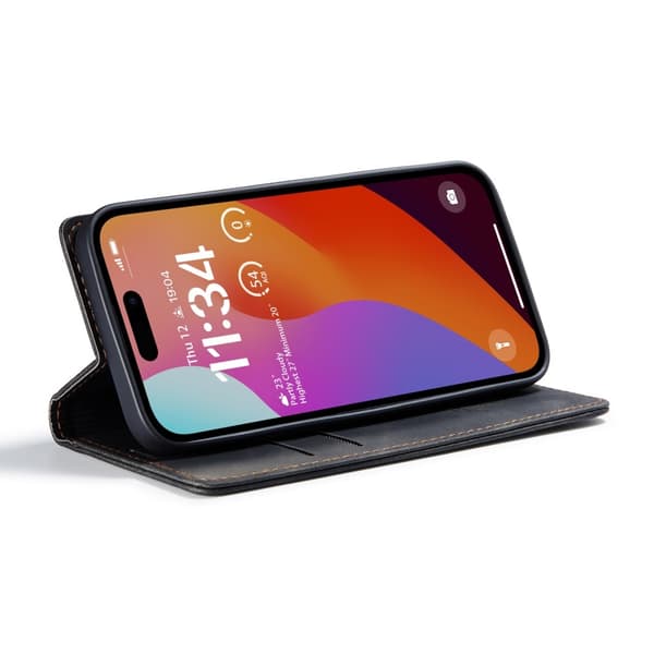 CASEME Retro lompakkokotelo iPhone 16 Pro Max Black