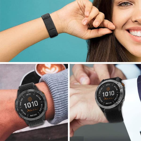 Klockarmband för Garmin Fenix 6 / Galaxy Watch 3 etc etc Svart