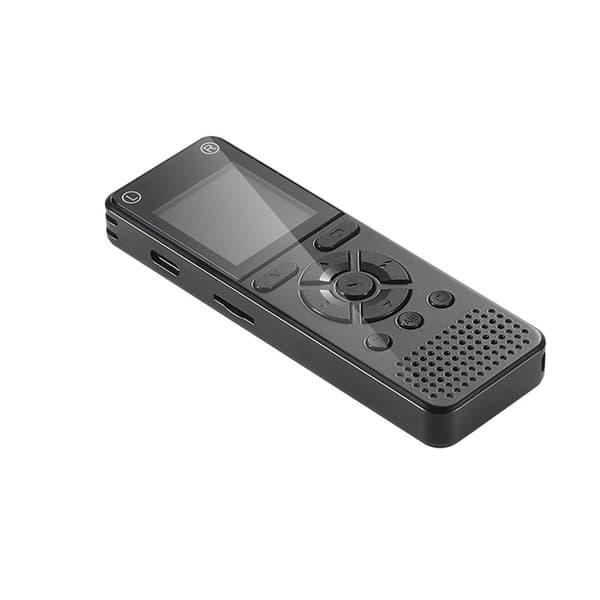 Diktafon, digital stemmeoptager uden indbygget hukommelse, støjreduktion, MP3-afspiller Black