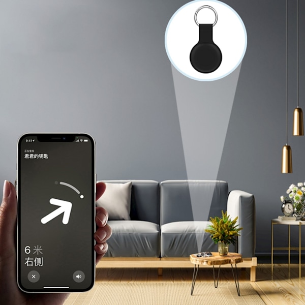 Veske for A AirTag Bluetooth-kompatibel Tracker Protector Sleeve Anti-Lost - Hvit White