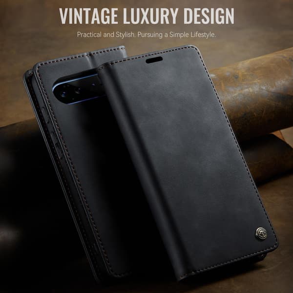 CASEME Puhelimen Lompakkokotelo Google Pixel 11 Pro XL:lle Black
