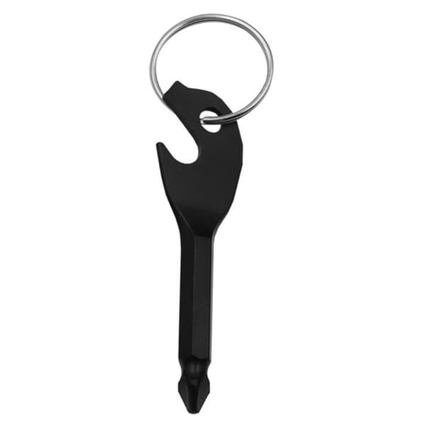 Bærbar flaskeåbner Key Design Mini Phillips skruetrækker Black one size